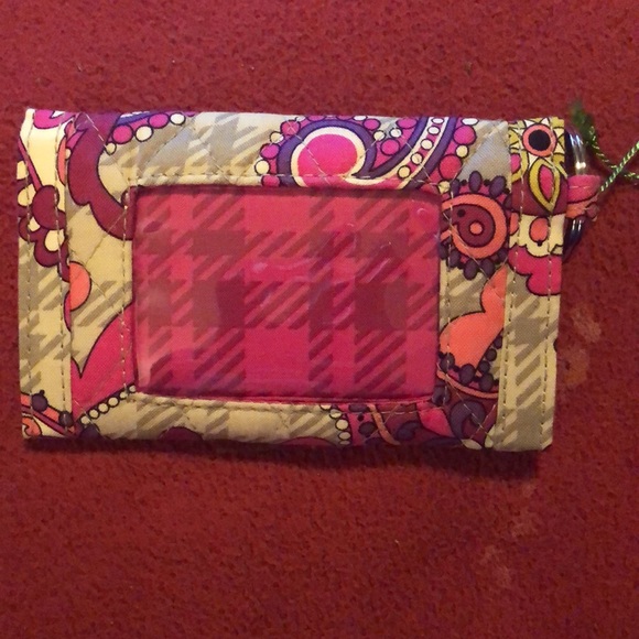 New Vera Bradley Paisley Meets Plaid Quick Swipe ID - Picture 2 of 4